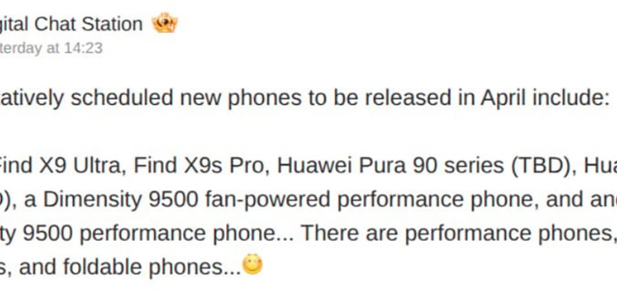 Lộ diện loạt flagship OPPO và Huawei sắp ra mắt tháng 4: Find X9 Ultra đối đầu Pura 90