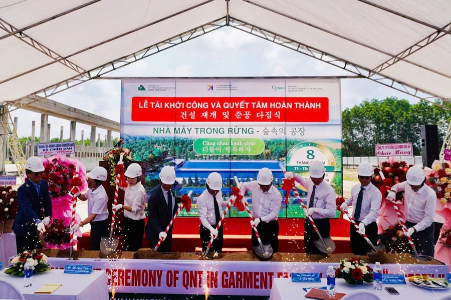 Tái khởi công xây dựng nhà máy sản xuất 1,5 triệu sản phẩm/năm