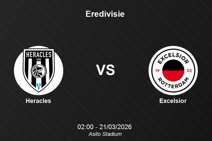Nhận định Heracles vs Excelsior - Eredivisie: Cuộc chiến sinh tồn tại đáy bảng xếp hạng