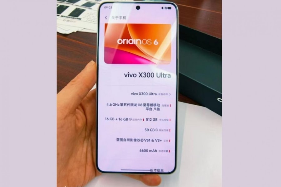 Chi tiết vivo X300 Ultra rò rỉ: Pin 6.600mAh, Snapdragon 8 Elite và camera 200MP Zeiss