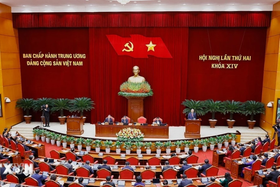 Thông cáo báo chí về ngày làm việc thứ hai Hội nghị Trung ương Đảng khóa XIV