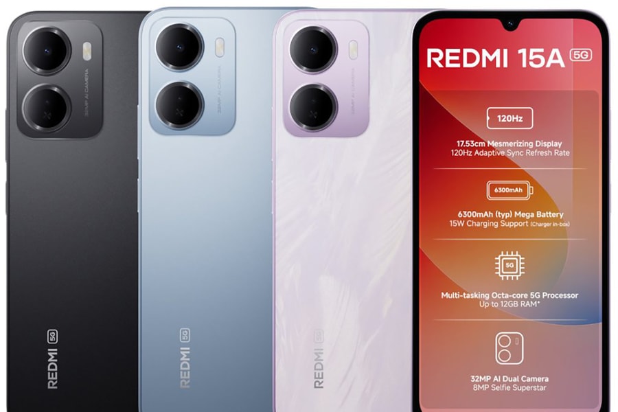 Redmi 15A 5G chính thức ra mắt: Pin khủng 6300 mAh, màn hình 120Hz giá từ 3.6 triệu đồng