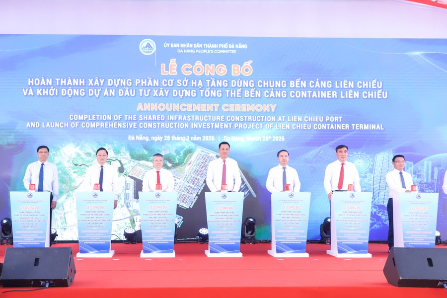 Đà Nẵng hoàn thành xây dựng phần cơ sở hạ tầng dùng chung cảng Liên Chiểu