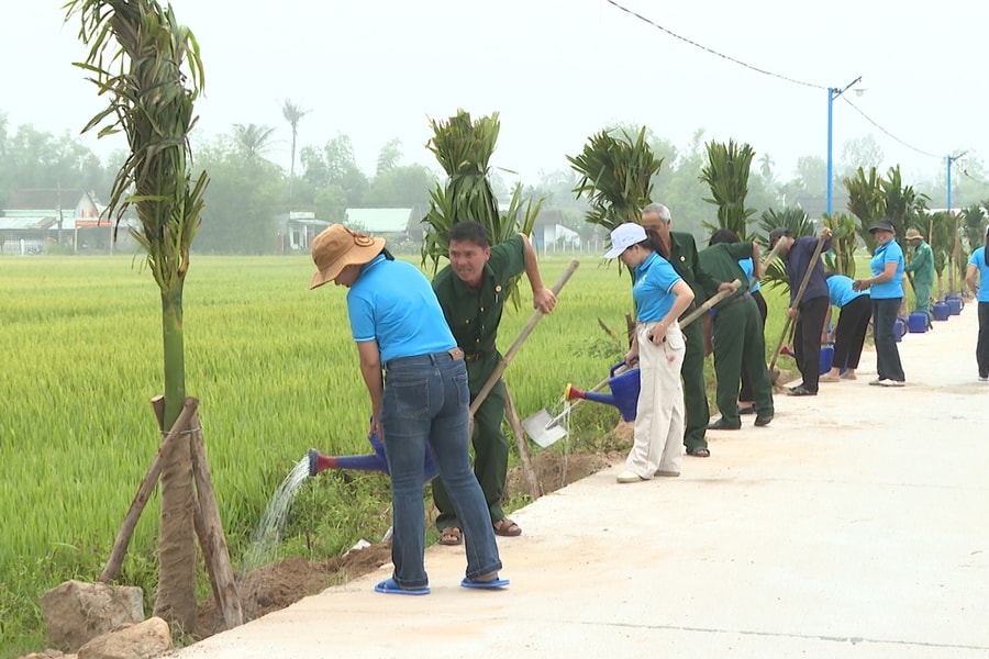 Ra mắt mô hình “Hàng cau xanh” và tuyến đường sáng - xanh - sạch - đẹp phường Bàn Thạch