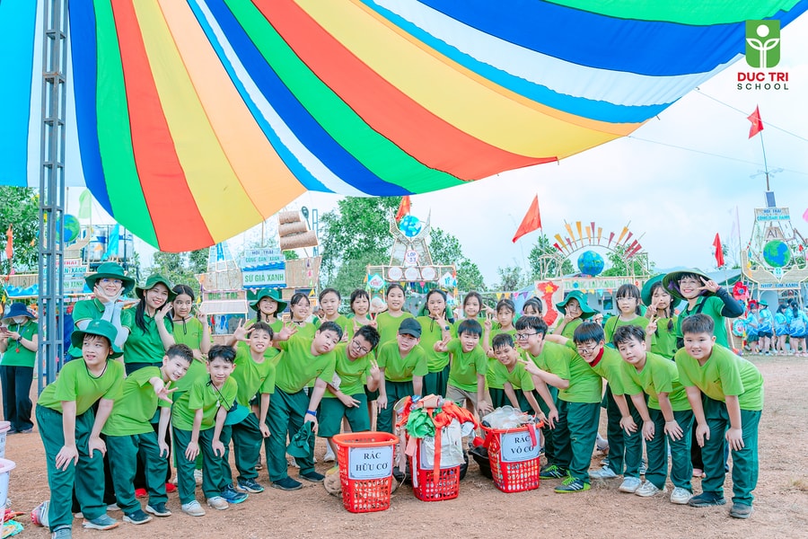 Lan tỏa lối sống xanh từ hội trại 'Công dân xanh' tại trường Đức Trí