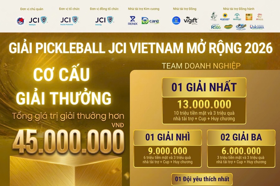 Mở đăng ký giải Pickleball thiện nguyện tại Đà Nẵng