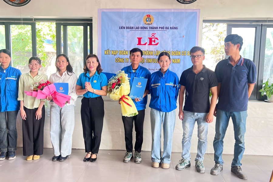 Thành lập Công đoàn cơ sở Công ty TNHH Sợi Tinfulong Việt Nam
