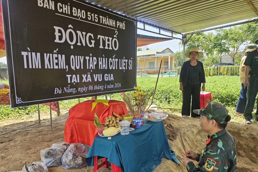 Phát hiện, quy tập 1 hài cốt liệt sĩ tại xã Vu Gia
