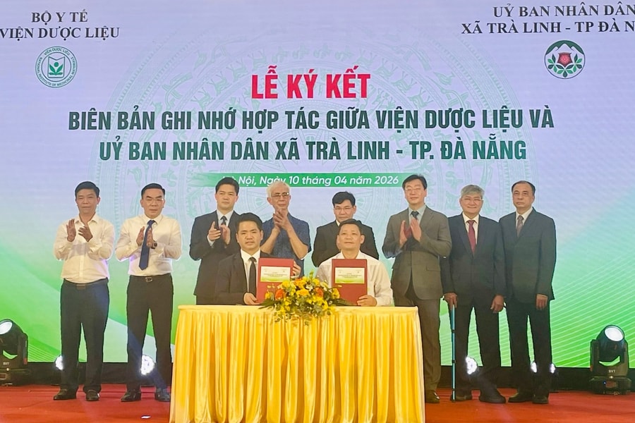 Xã Trà Linh ký kết phối hợp nghiên cứu, bảo tồn và phát triển dược liệu