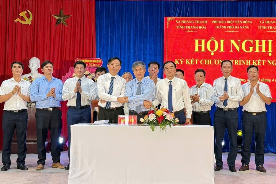 Phường Điện Bàn Đông kết nghĩa với 2 xã của tỉnh Thanh Hóa