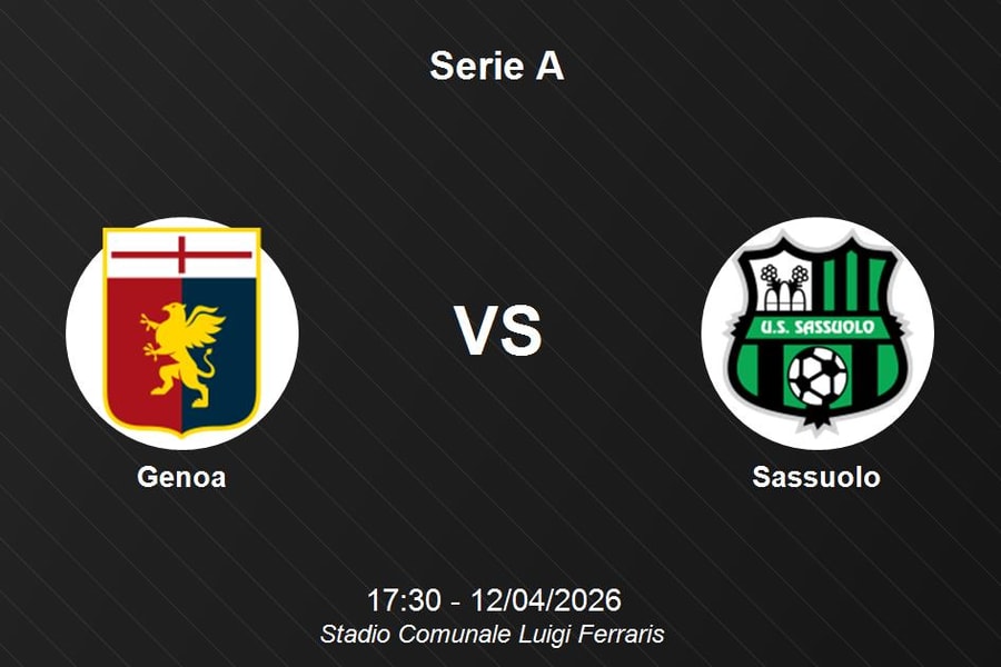 Nhận định Genoa vs Sassuolo - Serie A ngày 12/04: Điểm tựa lịch sử