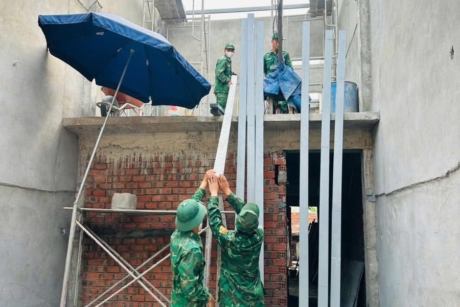 Đồn Biên phòng Non Nước hỗ trợ xây dựng nhà cho hộ nghèo