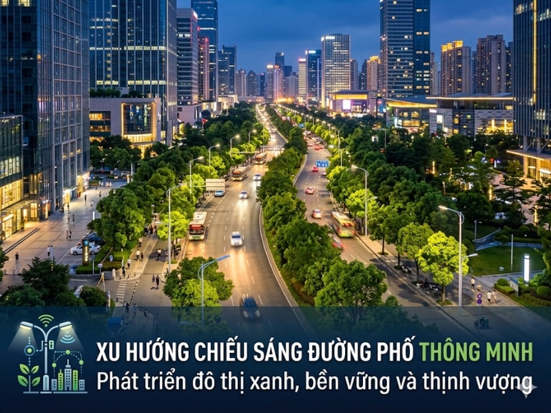 Xu hướng chiếu sáng đường phố thông minh phát triển đô thị xanh, bền vững