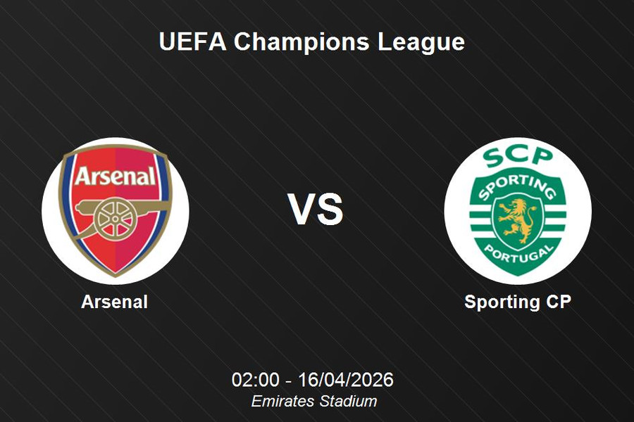 Nhận định Arsenal vs Sporting CP: Pháo thủ khẳng định vị thế dẫn đầu Champions League