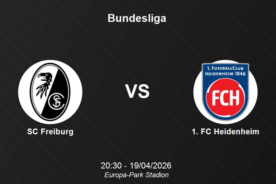 Nhận định SC Freiburg vs 1. FC Heidenheim - Cơ hội bứt phá của chủ nhà