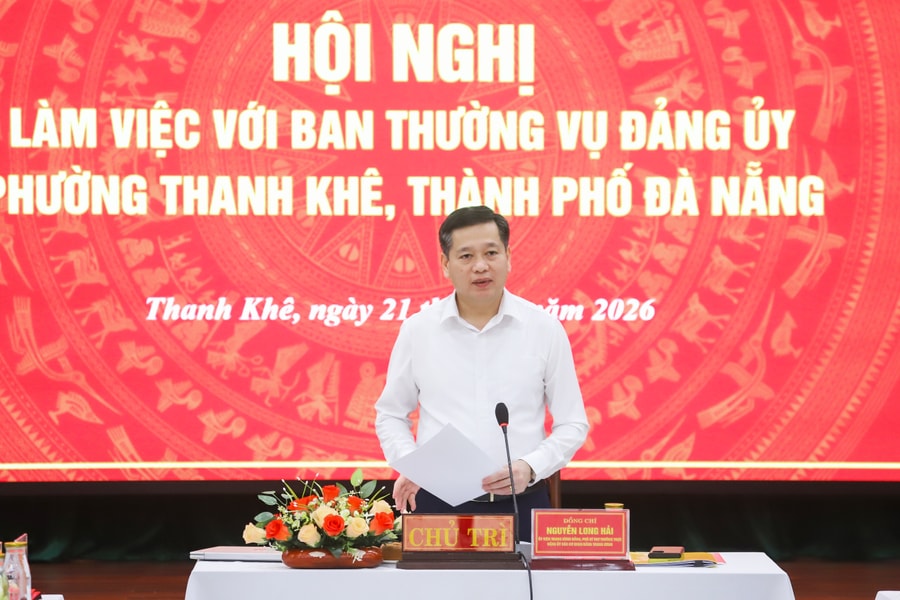 Đoàn Kiểm tra, giám sát số 12 của Bộ Chính trị làm việc với phường Thanh Khê