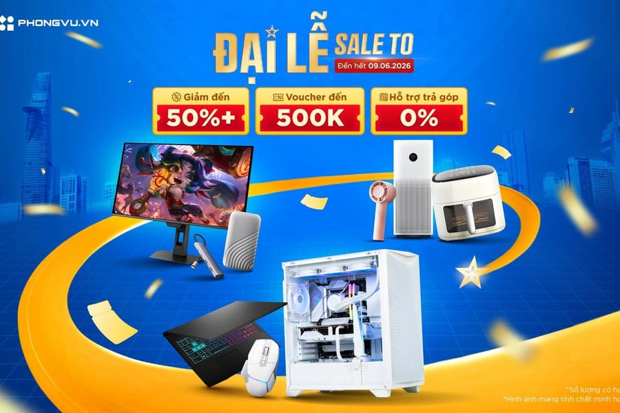 Phong Vũ triển khai đại tiệc ưu đãi công nghệ giảm giá đến 500.000 đồng