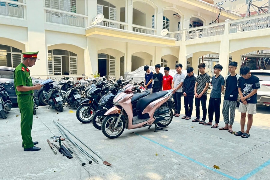 Bắt tạm giam nhóm thanh thiếu niên mang hung khí gây rối tại Liên Chiểu