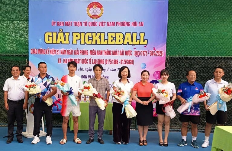 Khai mạc Giải Pickleball Mặt trận phường Hội An lần thứ nhất