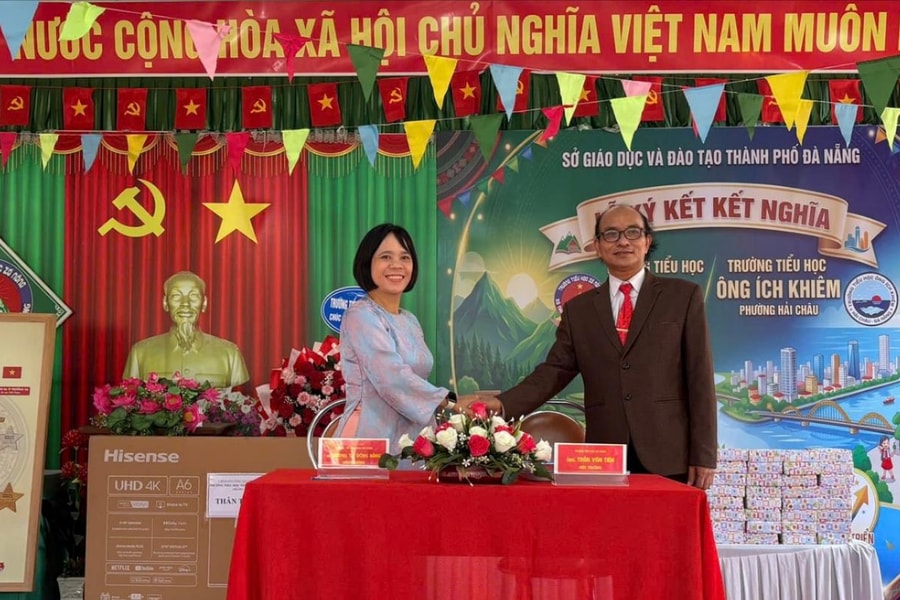 Hai trường tiểu học tại Đà Nẵng kết nghĩa, lan tỏa tinh thần sẻ chia