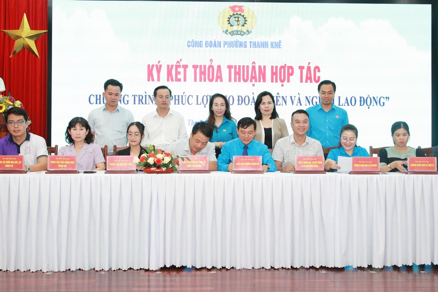 Công đoàn phường Thanh Khê phát động Tháng công nhân và ký kết chương trình phúc lợi cho người lao động