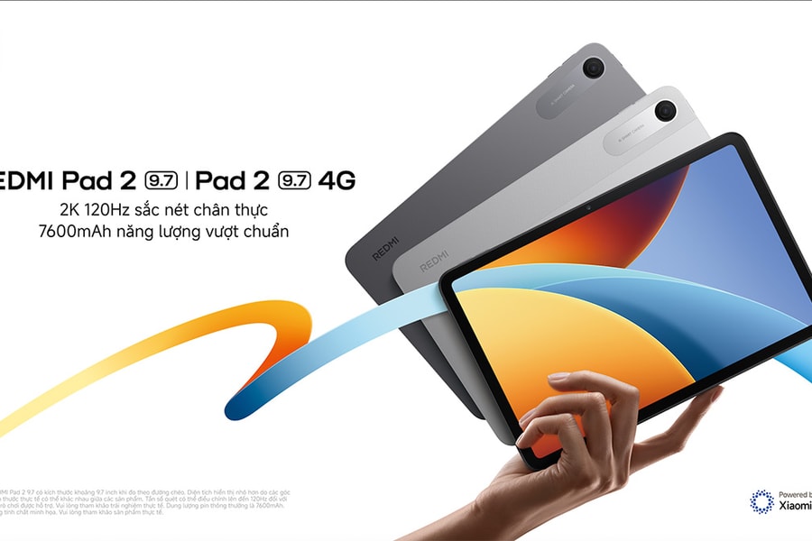 Xiaomi ra mắt REDMI Pad 2 9.7 tại Việt Nam: Màn hình 2K 120Hz và pin bền bỉ giá từ 4.9 triệu đồng