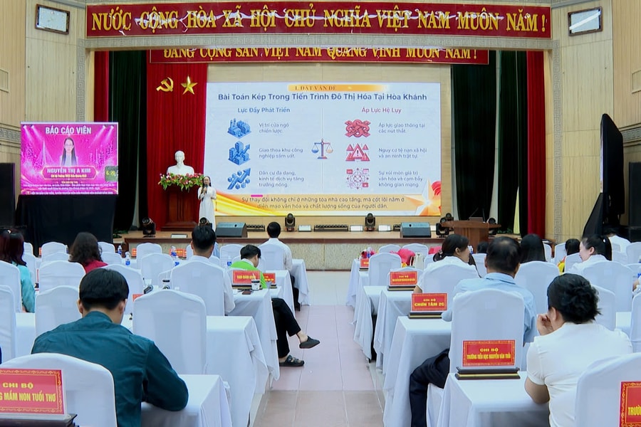 Phường Hòa Khánh tổ chức hội thi báo cáo viên, tuyên truyền viên giỏi