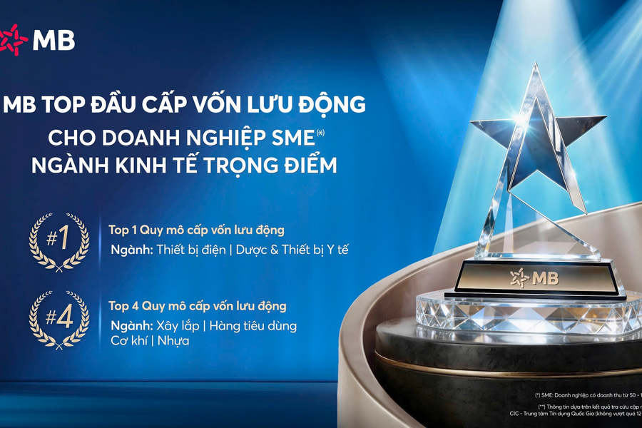 MB - Ngân hàng top đầu Cấp vốn lưu động cho doanh nghiệp SME thuộc ngành kinh tế trọng điểm