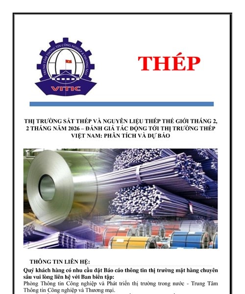 Thị trường thép thế giới tháng 2/2026: Giá quặng sắt ổn định ở mức 99-102 USD/tấn