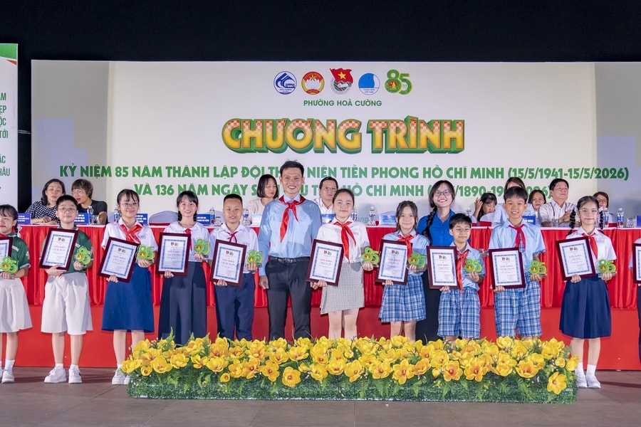 Phường Hòa Cường tuyên dương mô hình hoạt động Đội tiêu biểu