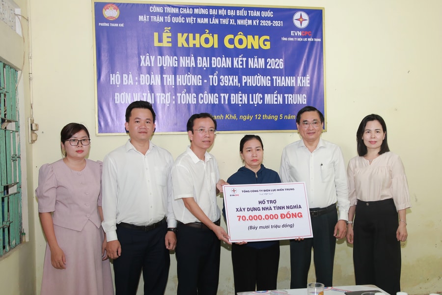 Khởi công xây dựng nhà Đại đoàn kết cho hộ nghèo phường Thanh Khê