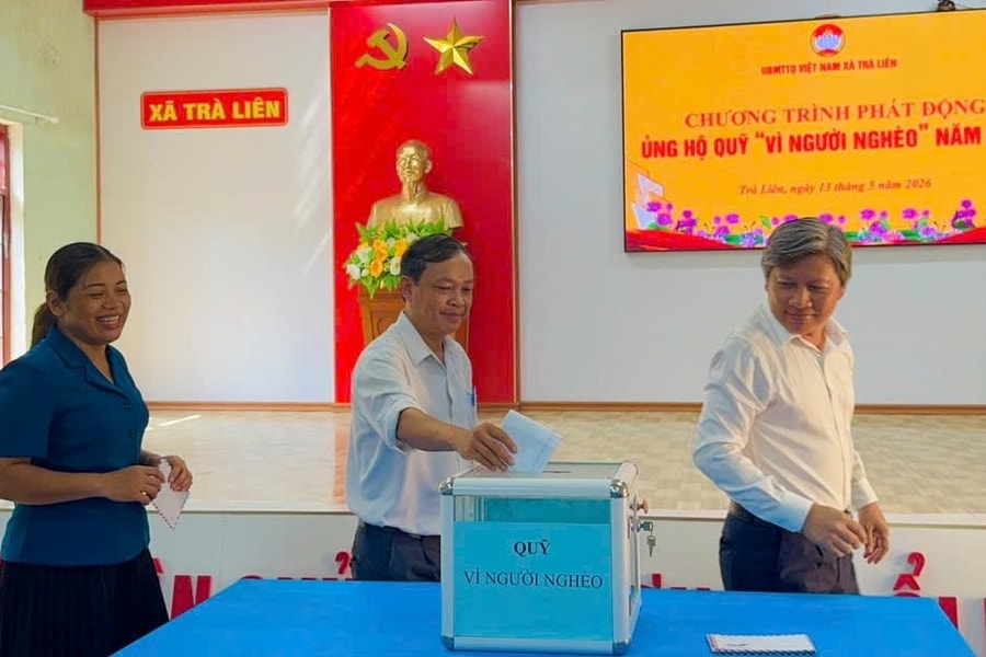 Xã Trà Liên phát động ủng hộ Quỹ vì người nghèo năm 2026