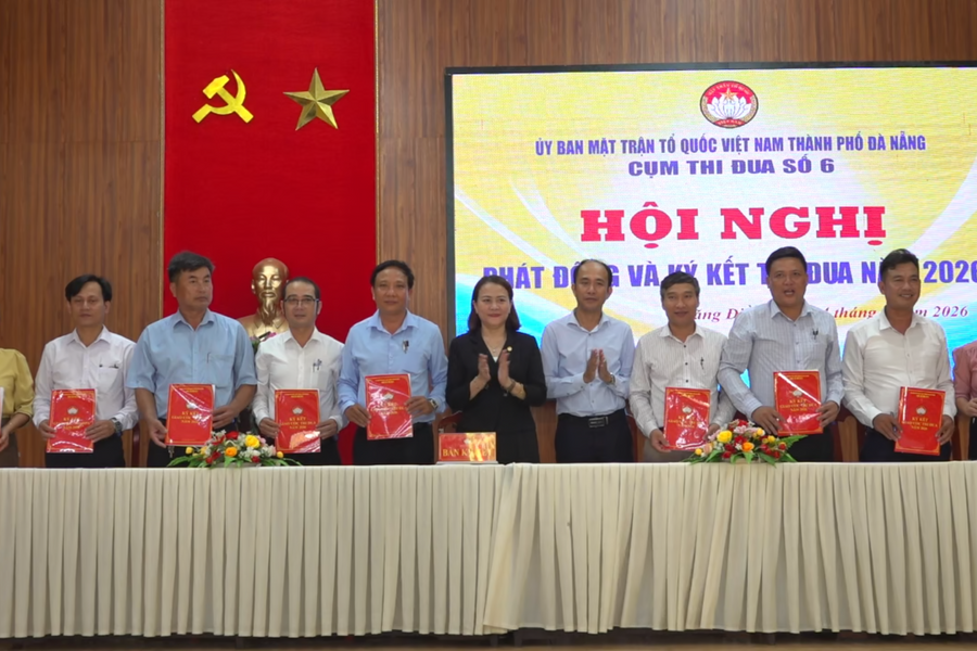 Mặt trận Cụm thi đua số 6 ký kết giao ước thi đua