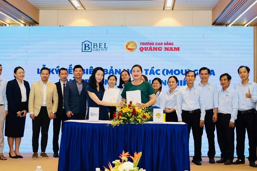 Trường Cao đẳng Quảng Nam hợp tác với Tập đoàn Bel Group trong đào tạo nhân lực