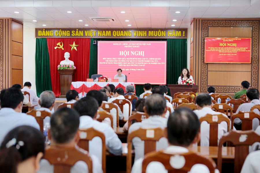 Đảng ủy phường Tam Kỳ đối thoại với nhân dân về phòng, chống ma túy