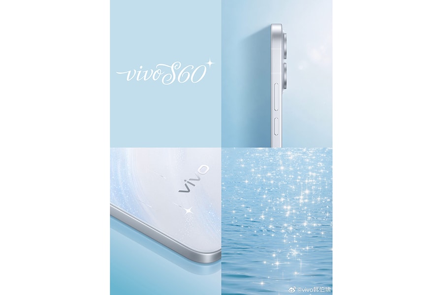 vivo S60 Series lộ diện thiết kế mặt lưng ánh biển cùng cấu hình pin 7.000mAh ấn tượng