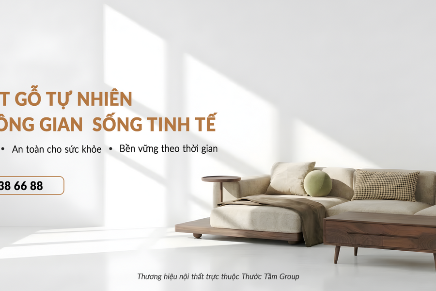 TAM Furniture và giải pháp kệ tủ tivi gỗ tự nhiên chuẩn thẩm mỹ hiện đại