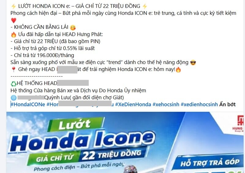 Honda ICON e: giảm giá mạnh, giá thực tế tại đại lý chỉ từ 13,5 triệu đồng