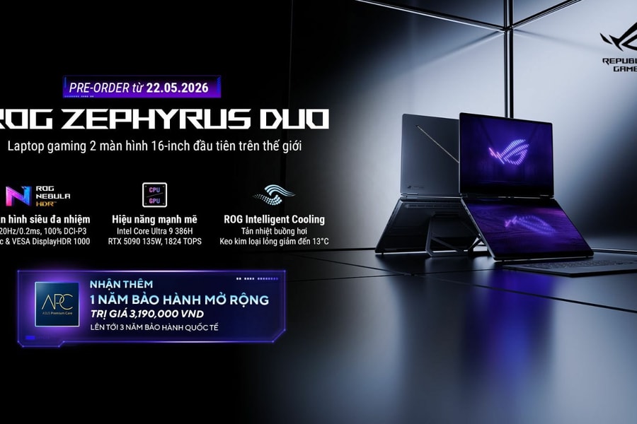 ASUS ROG Zephyrus Duo: Siêu phẩm laptop gaming 2 màn hình giá 200 triệu đồng cập bến Việt Nam