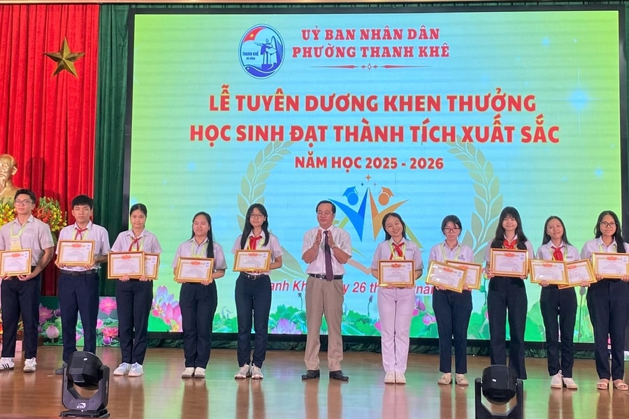 Phường Thanh Khê tuyên dương học sinh giỏi tiêu biểu năm học 2025 - 2026