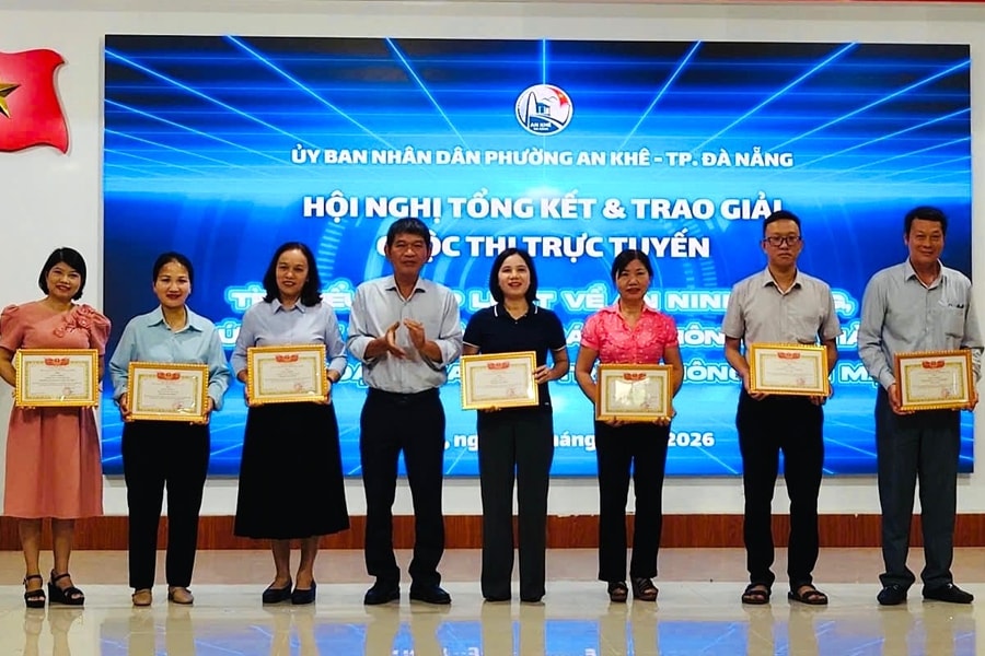 Phường An Khê tuyên truyền pháp luật và trao giải cuộc thi tìm hiểu an ninh mạng