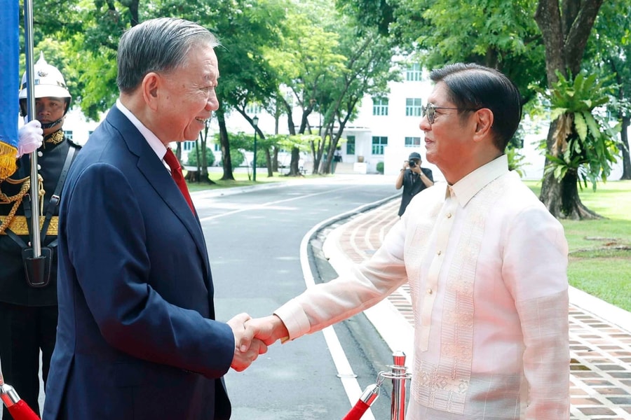 Lễ đón trọng thể Tổng Bí thư, Chủ tịch nước Tô Lâm thăm cấp Nhà nước tới Philippines