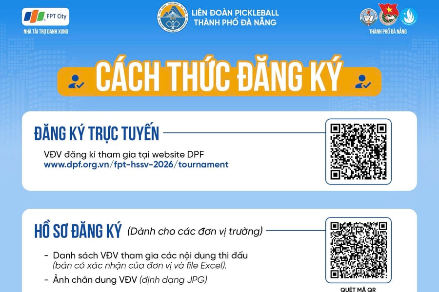 Đà Nẵng lần đầu tiên tổ chức giải Pickleball dành cho lứa tuổi học sinh, sinh viên