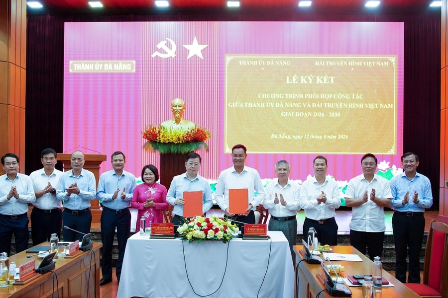 Thành ủy Đà Nẵng và Đài Truyền hình Việt Nam ký kết chương trình phối hợp giai đoạn 2026 - 2030