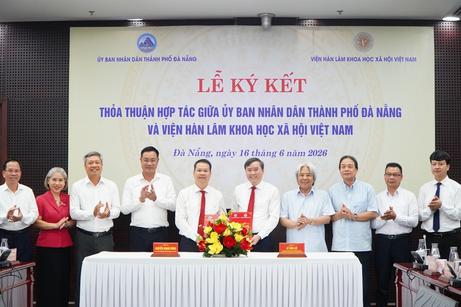 Đà Nẵng và Viện Hàn lâm Khoa học xã hội Việt Nam ký kết Biên bản thỏa thuận hợp tác giai đoạn 2026 - 2030