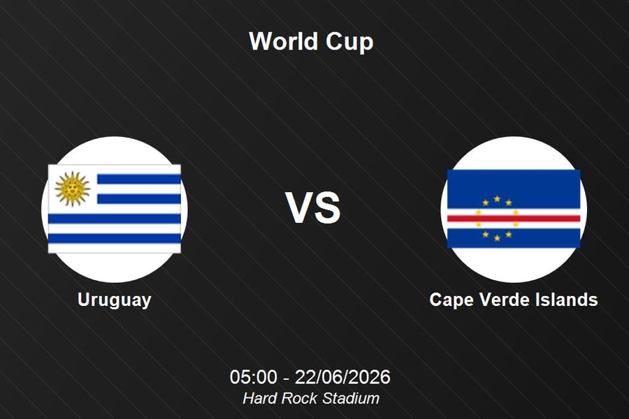 Uruguay 2-2 Cabo Verde: Hai đội chia điểm