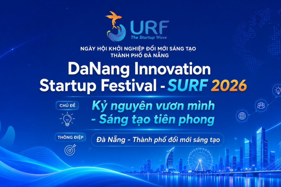 Ngày hội khởi nghiệp đổi mới sáng tạo Đà Nẵng - SURF 2026 diễn ra vào ngày 18 và 19/8