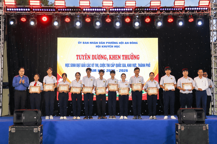 Phường Hội An Đông khen thưởng 157 học sinh đoạt giải cấp quốc gia, khu vực và thành phố