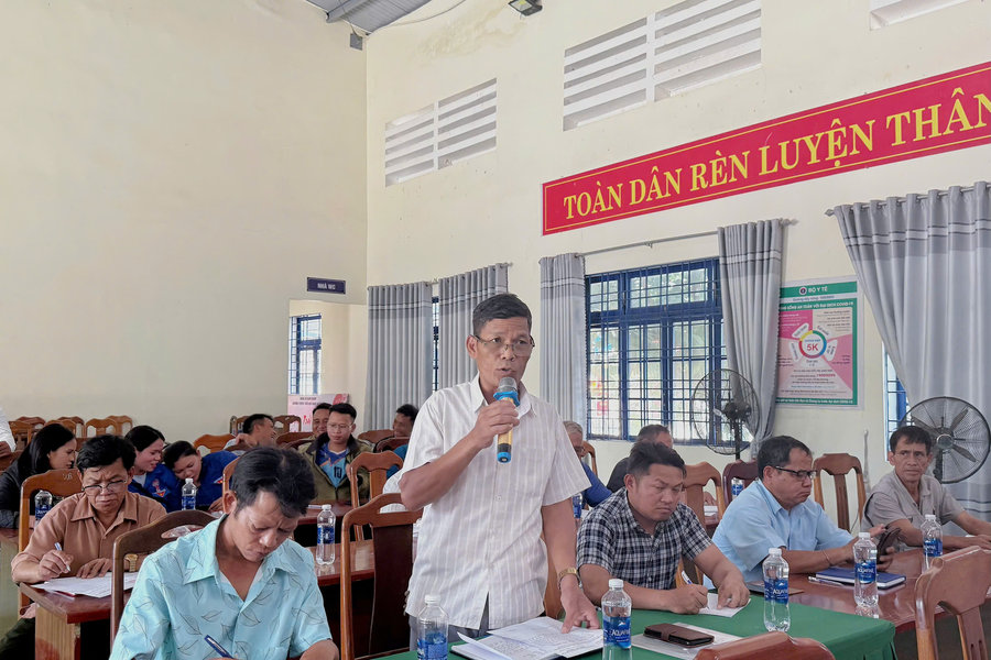 Xã Nam Giang tổ chức diễn đàn nhân dân góp ý xây dựng cán bộ