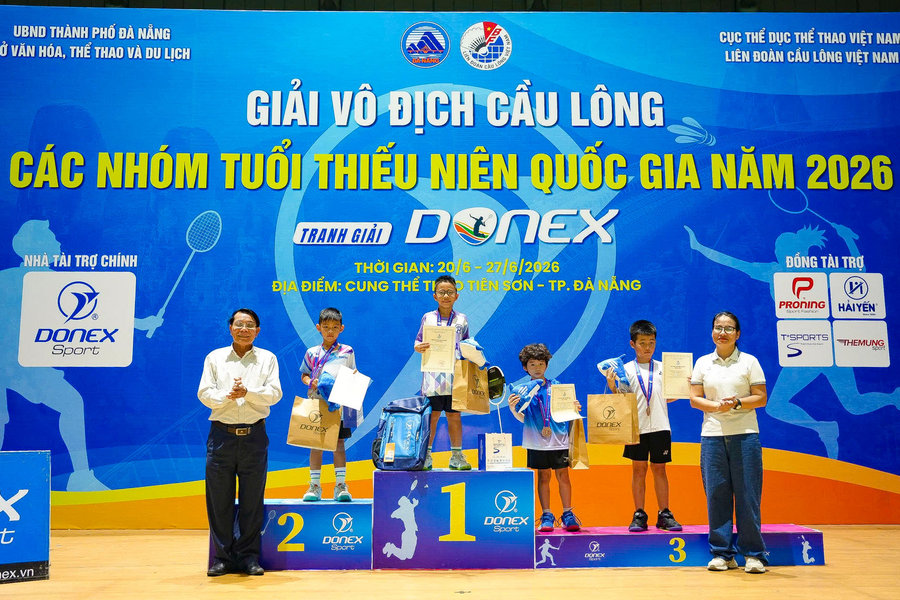 Bế mạc Giải vô địch cầu lông các nhóm tuổi Thiếu niên quốc gia năm 2026